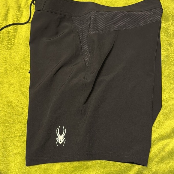 Spyder Men's Black Swim Shorts Size Large Unlined with Pockets - Picture 3 of 5